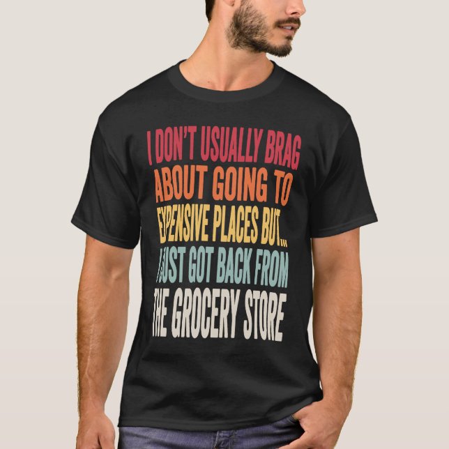 Camiseta Grocery Shopping Joke  Inflation Meme (Anverso)