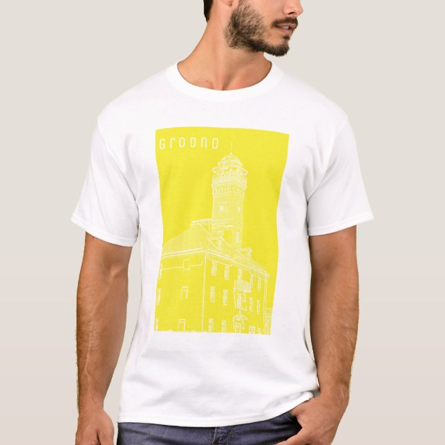 Camiseta Grodno Bielorrusia Arquitectura Ciudad Vista Torre (Anverso)