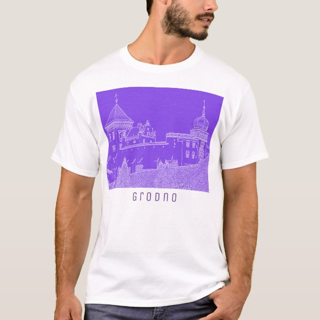 Camiseta Grodno Bielorrusia Arquitectura Vista Ciudad Casti (Anverso)
