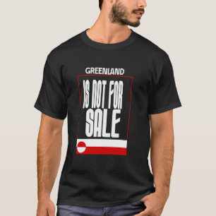 Camiseta Groenlandia No Está En Venta, Bandera de Groenland
