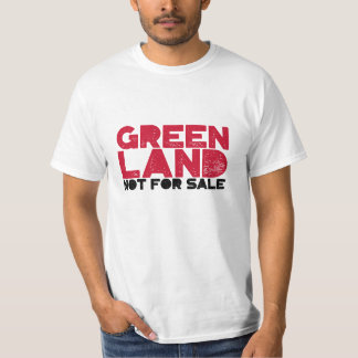 Camiseta Groenlandia no se vende tipografía negra roja
