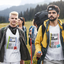 Camiseta Groenlandia Nuuk Ártico etiqueta de equipaje diver