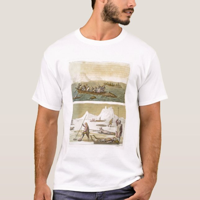 Camiseta Groenlandia: Pesca de la ballena y caza de focas, (Anverso)