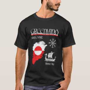 Camiseta Groenlandia - Viking Vegvisir - Recuerdo de la ban