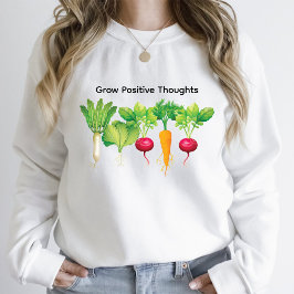 Camiseta Groer pensamientos positivos / blanco jardinero or
