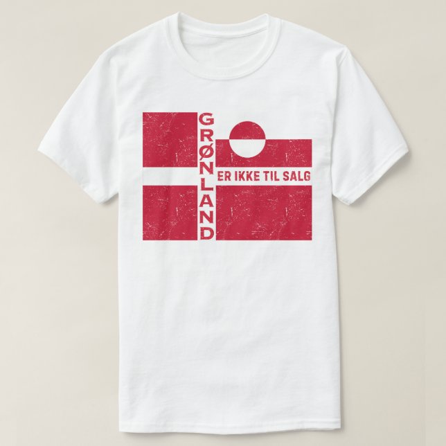Camiseta Grønland Er Ikke Til Salg Flag (Diseño del anverso)