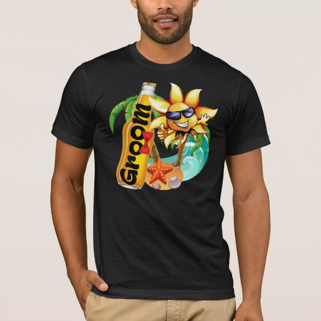 Camiseta Groom Beach Beer Honeymoon (Anverso)