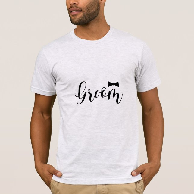 Camiseta Groom Bowtie Boda Bachelor (Anverso)