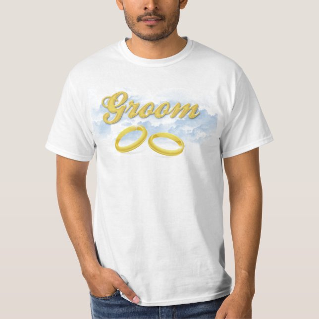 Camiseta Groom, cielo azul y nubes (Anverso)