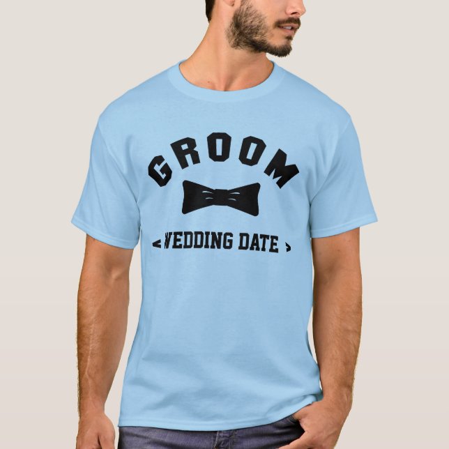 Camiseta Groom (fecha Boda) (Anverso)