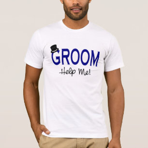 Camiseta Groom Help Me Blue