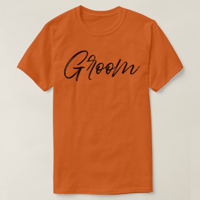 Camiseta Groom Mating Bride & Groom Boda Preparándose (Diseño del anverso)