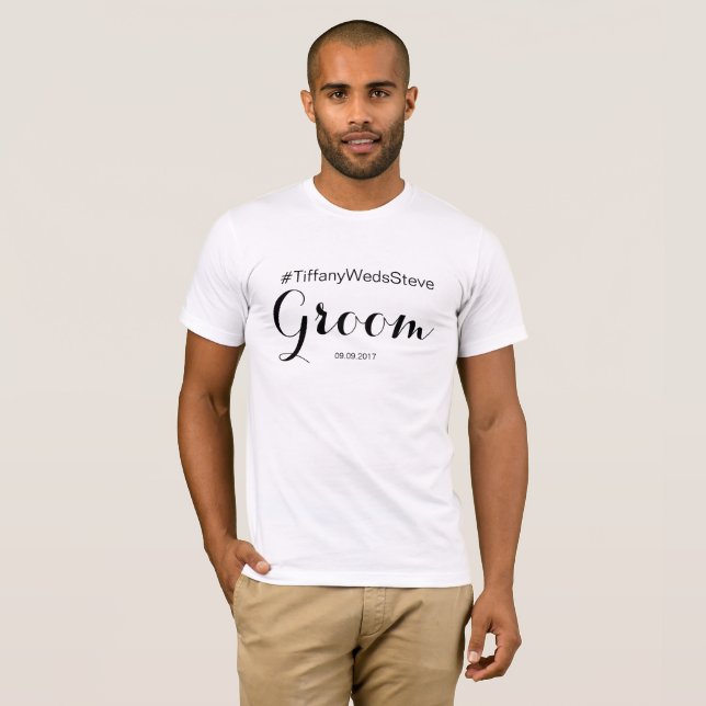 Camiseta Groom personalizada de Bridal Set (Anverso completo)