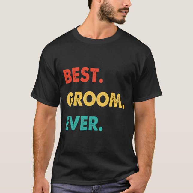 Camiseta Groom Profession Retro Mejor Groom (Anverso)