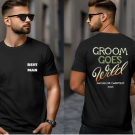 Camiseta Groom se vuelve una fiesta de solteros salvajes
