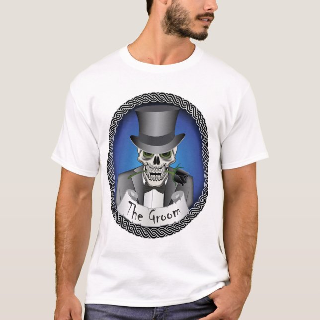 Camiseta Groom Skull - Azul (Anverso)