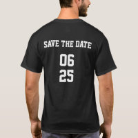 Groom Sports Style Matching Pareja Guardar fecha