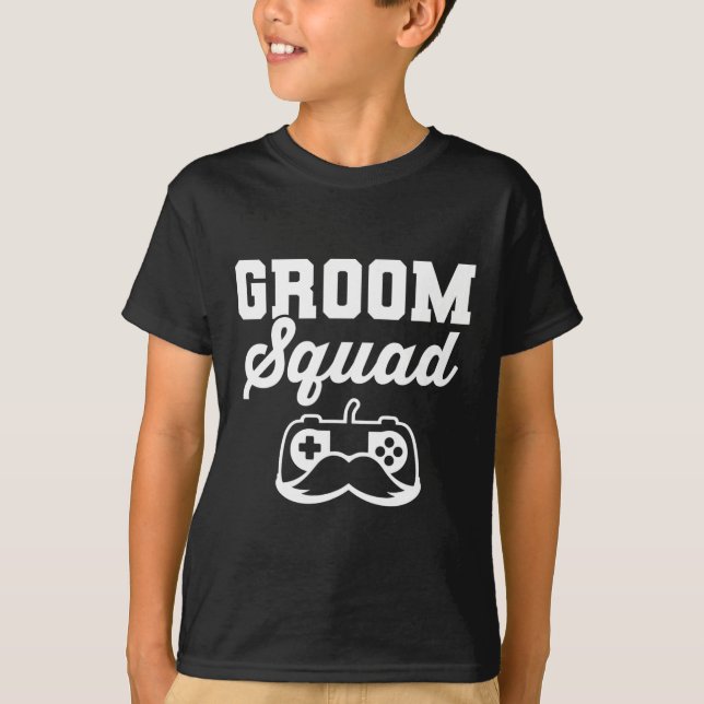 Camiseta Groom Squad Bacheler Party Groomsmen Gamer (Anverso)