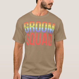 Camiseta Groom Squad BachelParty Gay Pride Lgbt