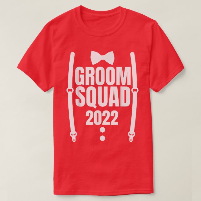 Camiseta Groom Squad Groomsmen Equipo Funny Bacheler Par (Diseño del anverso)