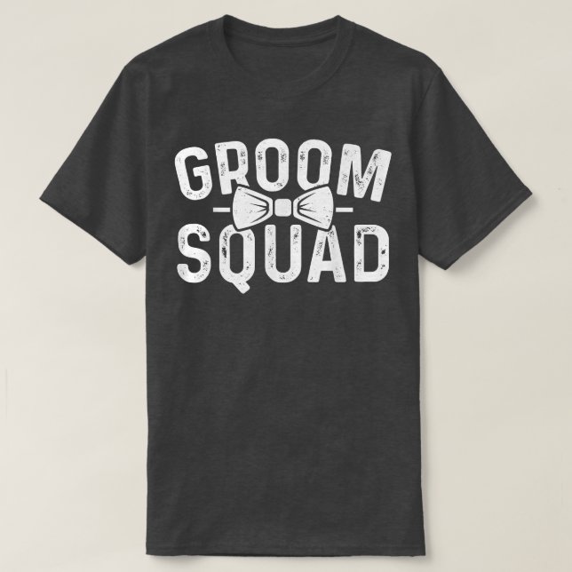 Camiseta Groom Squad Groomsmen Funny Stag Partido Bacheler  (Diseño del anverso)