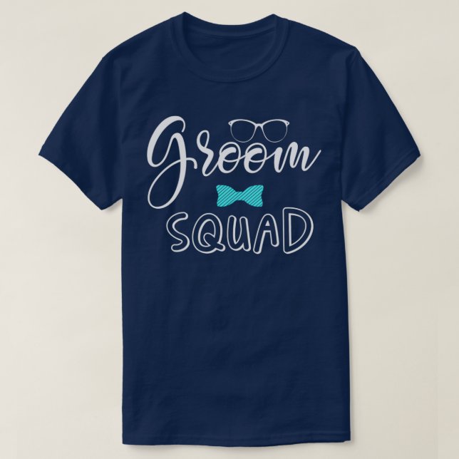 Camiseta Groom Squad Groomsmen Gafas de sol Boda Bacheler (Diseño del anverso)