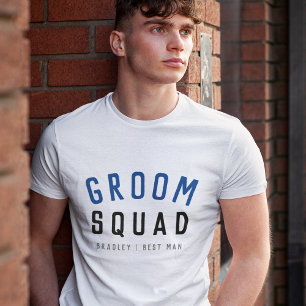 Camiseta Groom Squad   Moderno bachiller Groomsman estilo