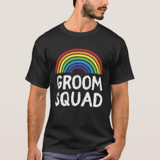 Camiseta Groom Squad Pride Wedding LGBT Gay Bachelor Party 
