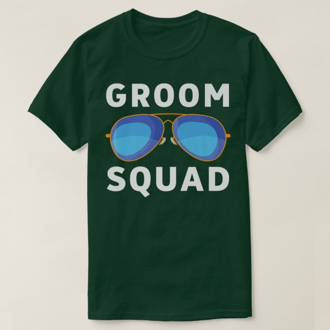 Camiseta Groom Squad Sunglasses Wedding Bachelor Party  (Diseño del anverso)