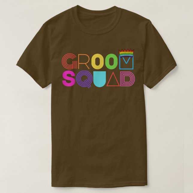 Camiseta Groom Squad Wedding Bachelor Party Crew  (Diseño del anverso)