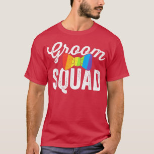 Camiseta Groom SquadLGBT Orgullo Gay Regalos de boda