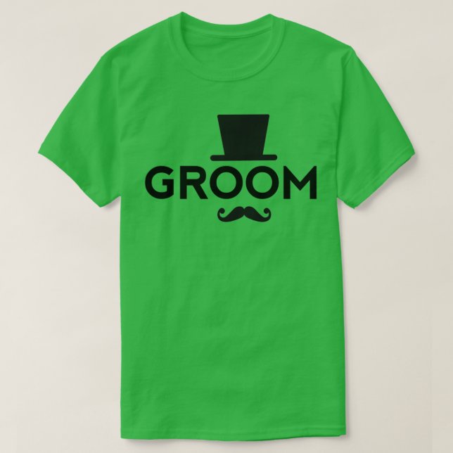 Camiseta Groom t con gorra y bigote (Diseño del anverso)