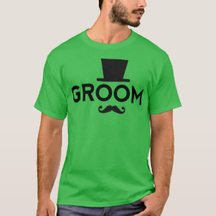 Camiseta Groom t con gorra y bigote