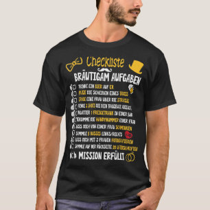 Camiseta Groom Tasks Poltern JGA Checklist