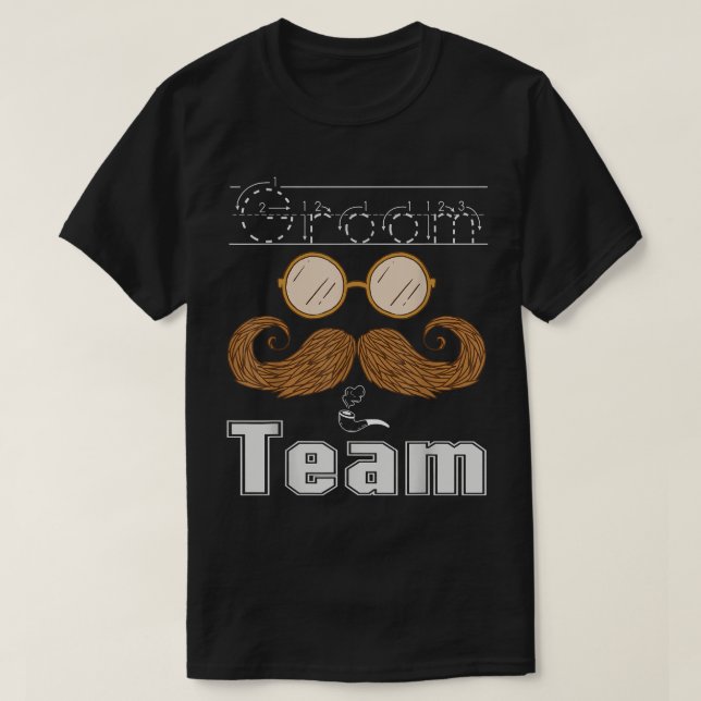 Camiseta Groom Team Ready Bride & Wedding Bachelor Matching (Diseño del anverso)