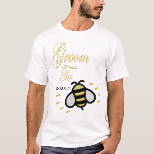 Camiseta Groom To Be Bachelate Party Personalize (Anverso)