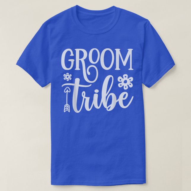 Camiseta Groom Tribe Matching Cute Arrow Heart Wedding Enga (Diseño del anverso)