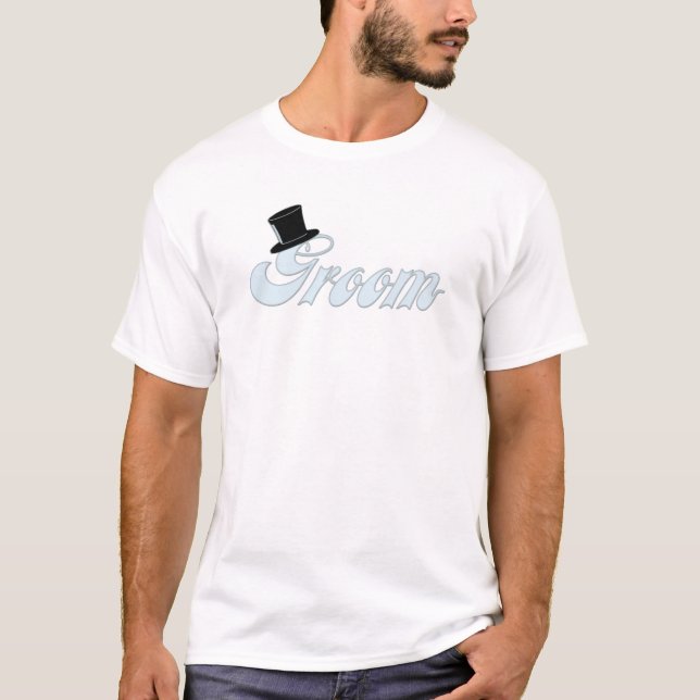 Camiseta Groom White, S M L XL 1X 2X 3X 4X 5X (Anverso)