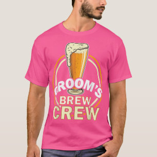Camiseta Grooms Brew Crew Funny Groomsmen Beer Team Bachelo