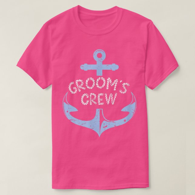 Camiseta Grooms Crew Funny Boat Cruise Bachelet (Diseño del anverso)