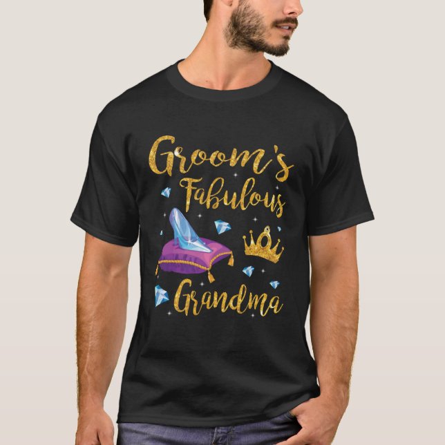 Camiseta Groom's Fabulous Grandma Happy Wedding Married Mem (Anverso)