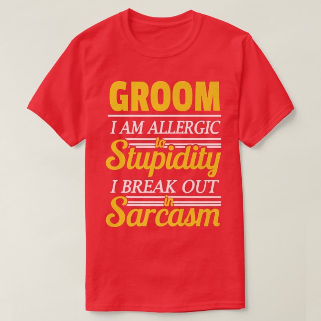 Camiseta Grooms Funny (Diseño del anverso)