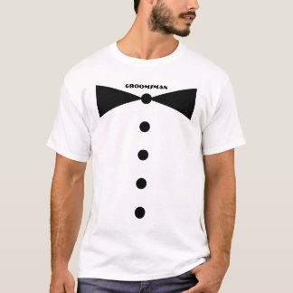 Camiseta GroomsMan BIG Bow Tie Wedding Party