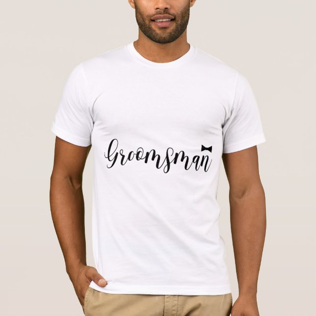 Camiseta Groomsman Bowtie Boda Bachelor (Anverso)