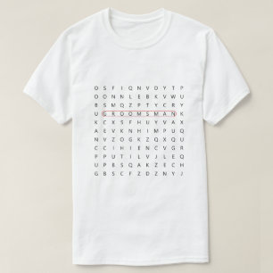 Camiseta Groomsman Diversión Boda Word Search Bacheler Part