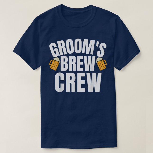 Camiseta Groomsman Groo de la Tripulación de la Tripulación (Diseño del anverso)