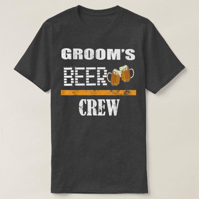 Camiseta Groomsmen Beer Team Wedding Groomsmen Grooms Crew  (Diseño del anverso)