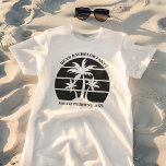 Camiseta Groomsmen Boda de Beach Bacheler Party Island<br><div class="desc">Palmeras de Guay en una elegante fiesta de soltero personalizado o camiseta de los padrinos. Personalizar estos fríos tees para tu boda de destino. Son perfectos para que toda la fiesta nupcial se lleve a una cena de ensayo de escapada de la isla o para una criada de honor o...</div>