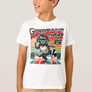 Camiseta Groove is my Nature Funky Raccoon Dance Design