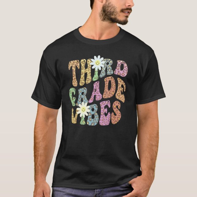 Camiseta Groovy 3D GRADE VIBES Teacher Leopard Print 3D (Anverso)